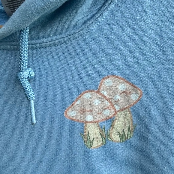 Clare Siobhán Mushroom Hoodie – Official Merch – Sky Blue Size Small - Picture 2 of 10